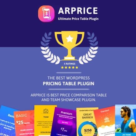 Arprice Responsive Wordpress Pricing Table Plugin