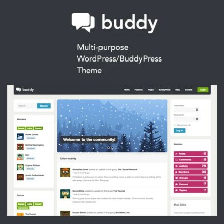 Buddy Simple Wordpress Buddypress Theme
