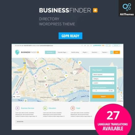 Business Finder Directory Listing Wordpress Theme