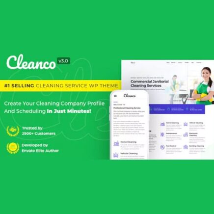 Cleanco Cleaning Service Company Wordpress Theme