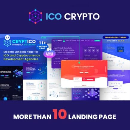 Cryptico Ico Crypto Landing Cryptocurrency Wordpress Theme​