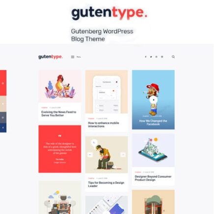 Gutentype 100 Gutenberg Wordpress Theme For Modern Blog