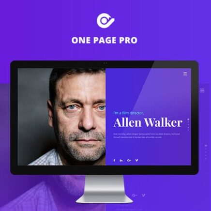 One Page Pro Multi Purpose Onepage Wordpress Theme