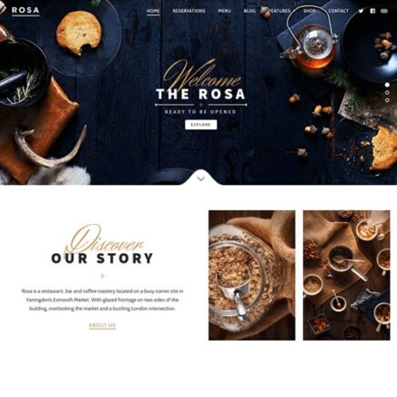 Rosa An Exquisite Restaurant Wordpress Theme