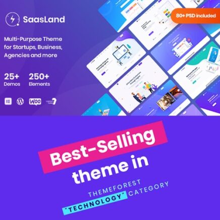 Saasland Multipurpose Wordpress Theme For Startup