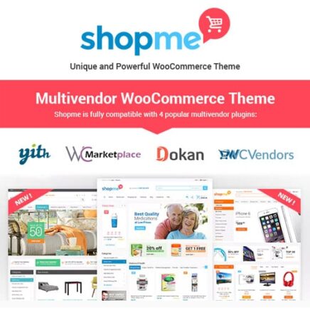 Shopme Multi Vendor Woocommerce Wordpress Theme