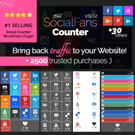 Socialfans Wp Responsive Social Counter Plugin