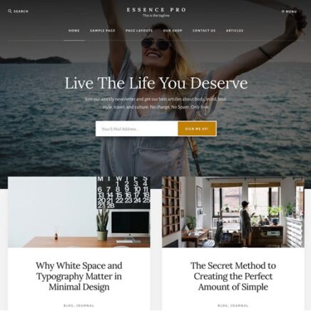 Studiopress Essence Pro Genesis Wordpress Theme