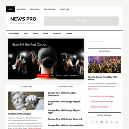 Studiopress News Pro Genesis Wordpress Theme