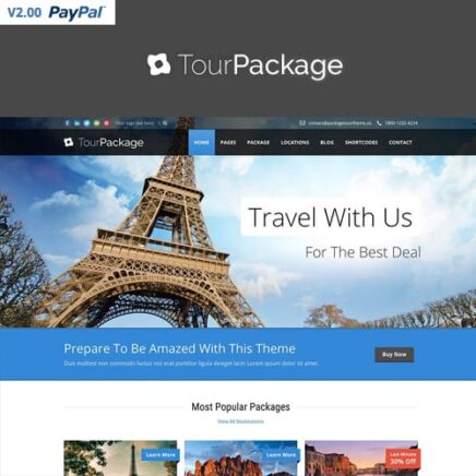 Tour Package Wordpress Travel Tour Theme