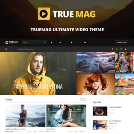 True Mag Wordpress Theme For Video And Magazine