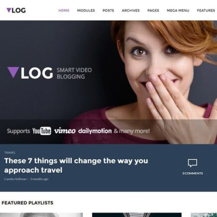 Vlog Video Blog Magazine Wordpress Theme