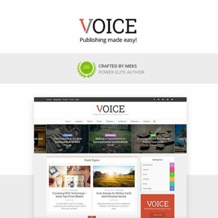 Voice Clean News Magazine Wordpress Theme