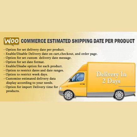 Woocommerce Estimated Shipping Date Per Product