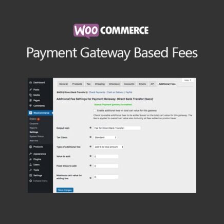 Woocommerce Payment Gateway Based Fees