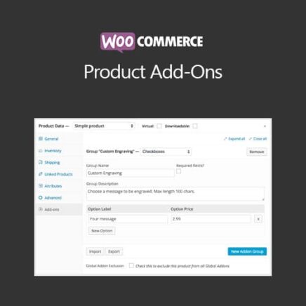 Woocommerce Product Add Ons