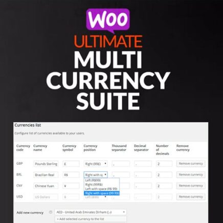 Woocommerce Ultimate Multi Currency Suite