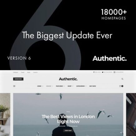 Authentic Lifestyle Blog Magazine Wordpress Theme