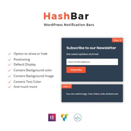 Hashbar Pro Wordpress Notification Bar