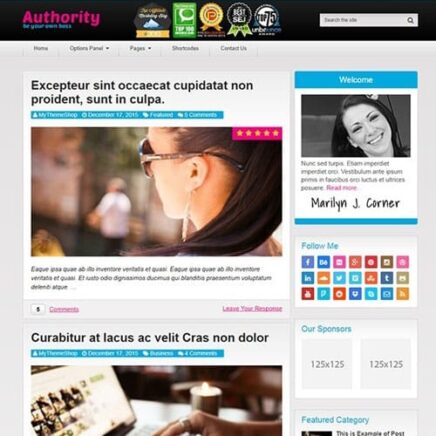 Mythemeshop Authority Wordpress Theme