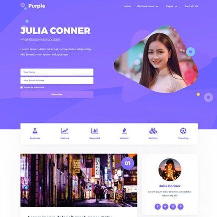 Mythemeshop Purple Wordpress Theme