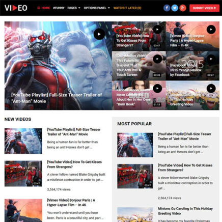 Mythemeshop Video Wordpress Theme