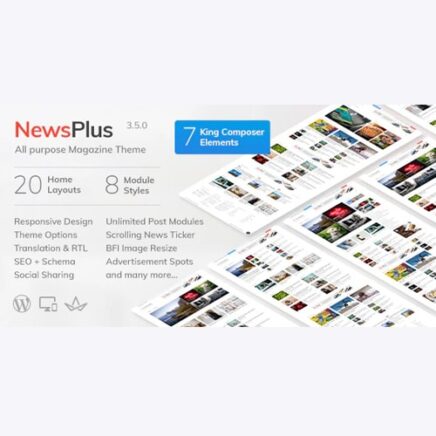 Newsplus News And Magazine Wordpress Theme