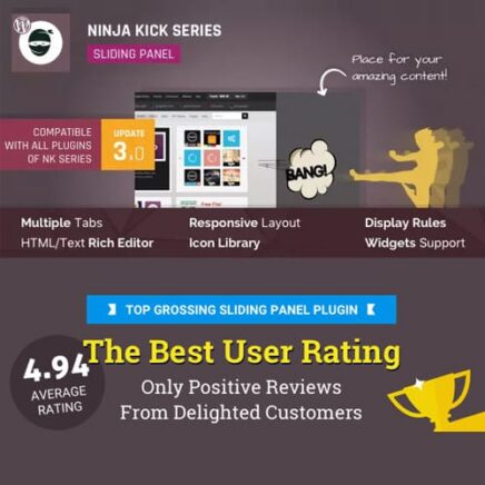 Ninja Kick Sliding Panel For Wordpress