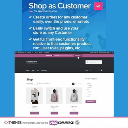 Shop As Customer For Woocommerce