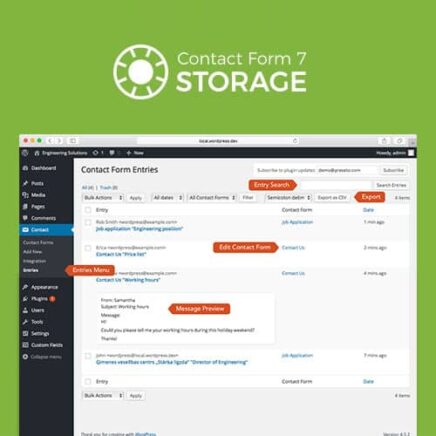 Storage For Contact Form Cf7