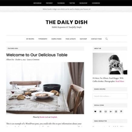 Studiopress Daily Dish Pro Genesis Wordpress Theme