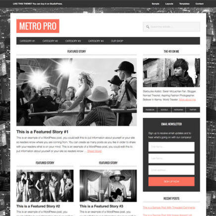 Studiopress Metro Pro Genesis Wordpress Theme