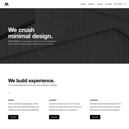 Studiopress Monochrome Pro Genesis Wordpress Theme