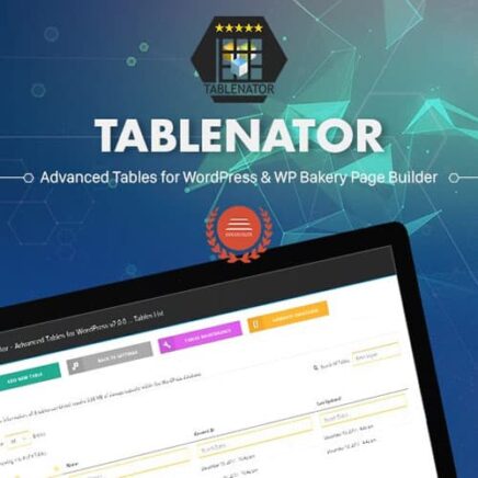 Tablenator – Advanced Tables For Visual Composer