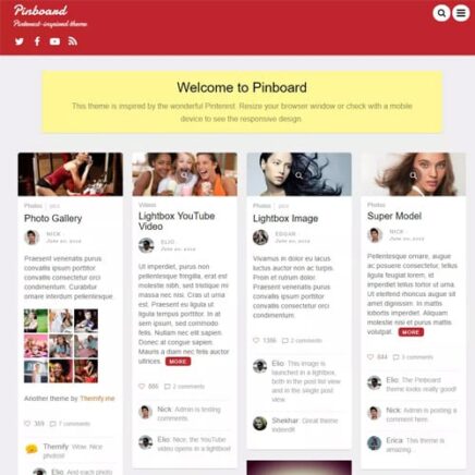 Themify Pinboard Wordpress Theme