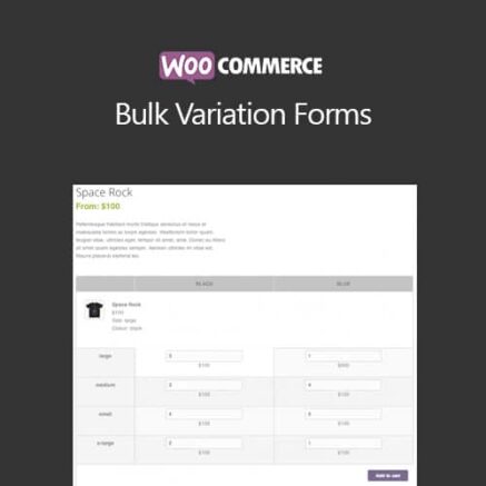 Woocommerce Bulk Variation Forms