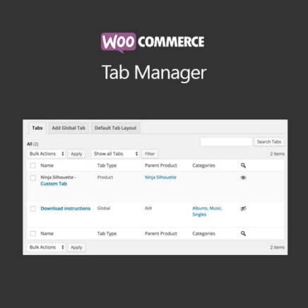 Woocommerce Tab Manager