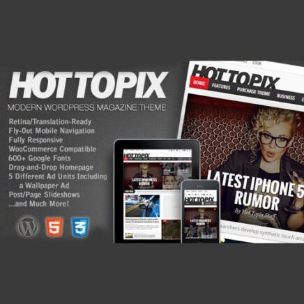 Hot Topix Modern Wordpress Magazine Theme