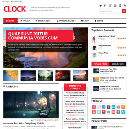 Mythemeshop Clock Wordpress Theme