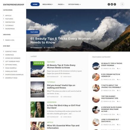 Mythemeshop Entrepreneurship Wordpress Theme