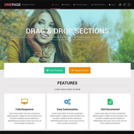 Mythemeshop Onepage Wordpress Theme