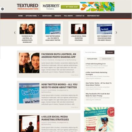 Mythemeshop Textured Wordpress Theme