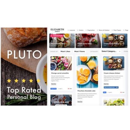 Pluto Clean Personal Wordpress Masonry Blog Theme