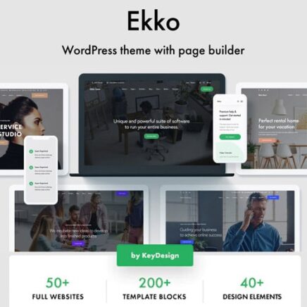 Ekko Multi Purpose Wordpress Theme With Page Builder