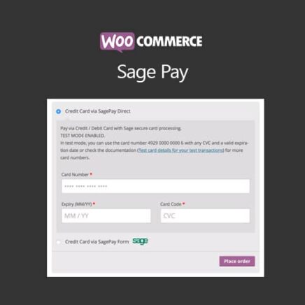 Woocommerce Sagepay Form Sagepay Direct