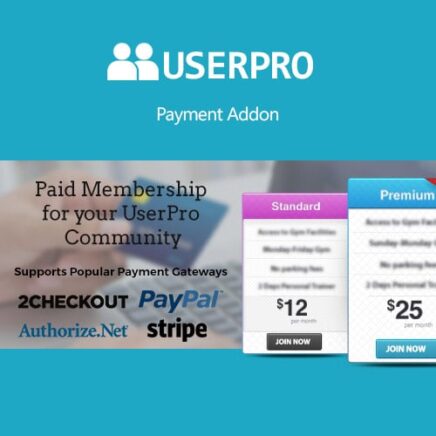 Userpro – Payment Add On