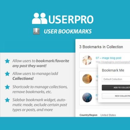 Userpro – Wordpress User Bookmarks Add On
