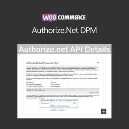 Woocommerce Authorize.net Dpm