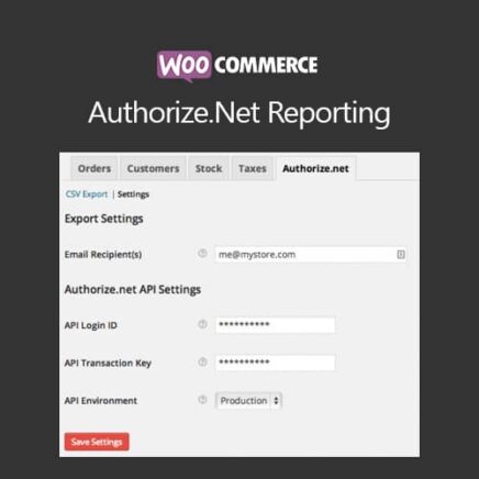 Woocommerce Authorize.net Reporting