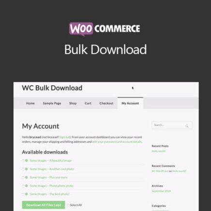 Woocommerce Bulk Download